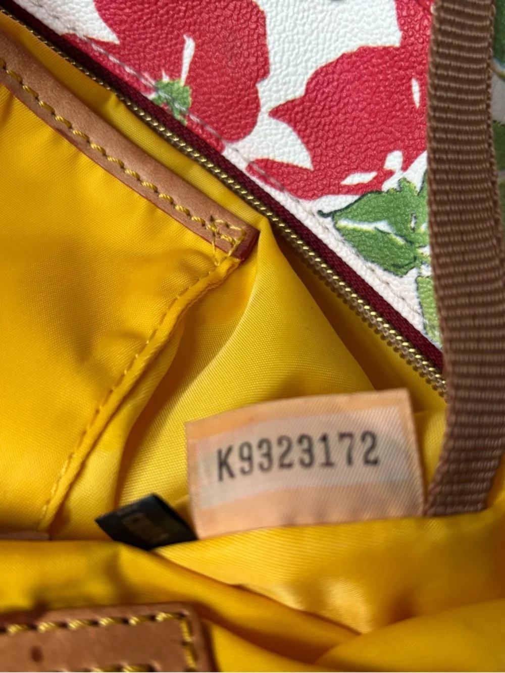 Dooney & Bourke Floral Tote Bag in Red/Orange/Green - Picture 8 of 9